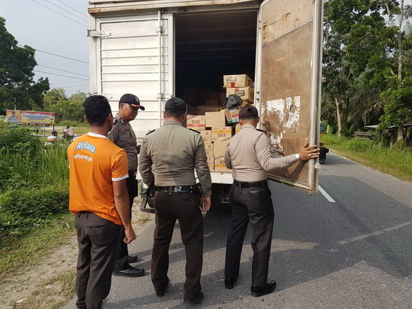 Polsek Perhentian Raja Tilang 9 Kendaraan